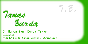tamas burda business card